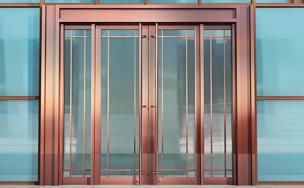 福海玻璃地弹门